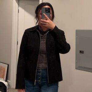 Liz Claiborne Black Zip-Up Jacket